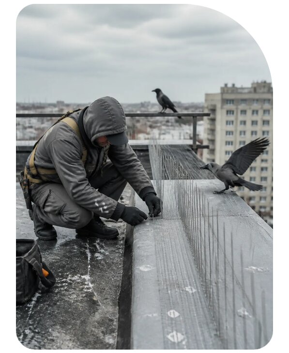 Защита от ворон под ключ в Ульяновске по цене от 5143 р. | Сенат-Улн